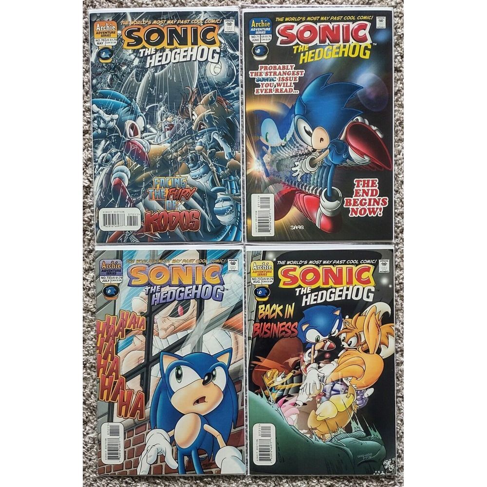 Sonic the Hedgehog Archie Comics #70 71 72 73 (Bagged & Boarded)‎